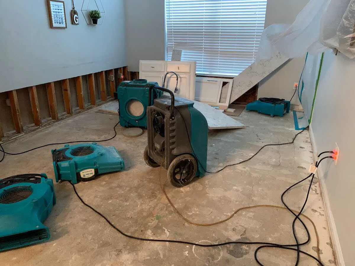 Dehumidifier in flood-cut room for Water Extraction & Removal in Robinson